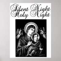 Jésus Vierge Marie Silencieuse Nuit Art de Noël