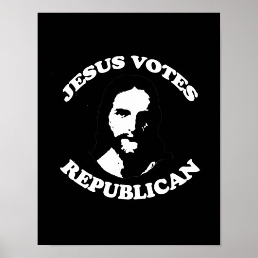 Poster Jésus vote républicain - (Devant)