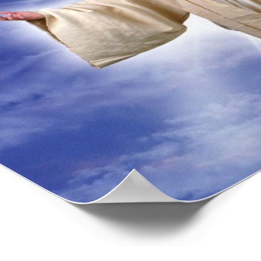 Poster Jésus Vous Accueille Avec Des Armes Ouvertes (Coin)