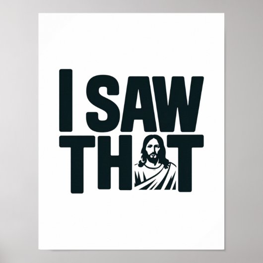 Poster Jésus vous regarde, j'ai vu ça Mème (Devant)