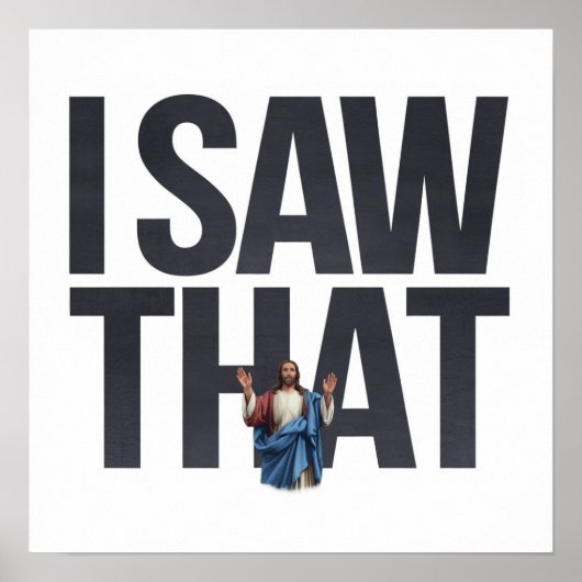 Poster Jésus vous regarde, je vois que Jésus mème (Devant)