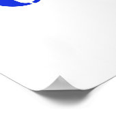 Poster Jet Concorde avec texte bleu gras (Coin)