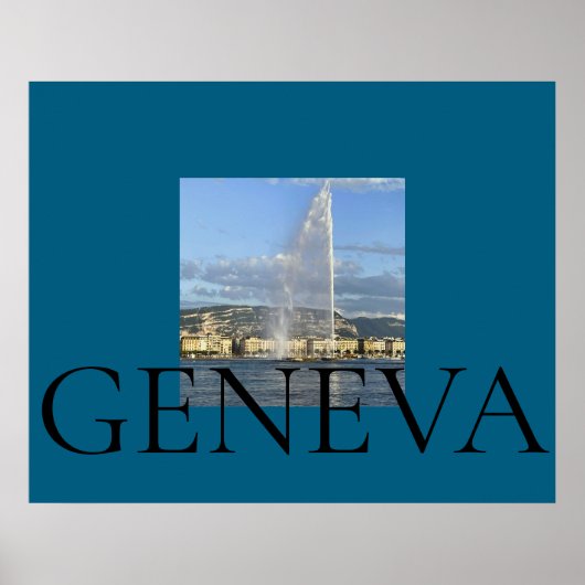 Poster Jet d'Eau à Genève  (Devant)