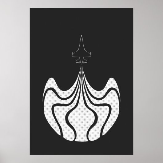 Poster Jet - Noir & Blanc (Devant)