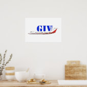 Poster Jet privé Gulfstream IV luxueux (Cuisine)