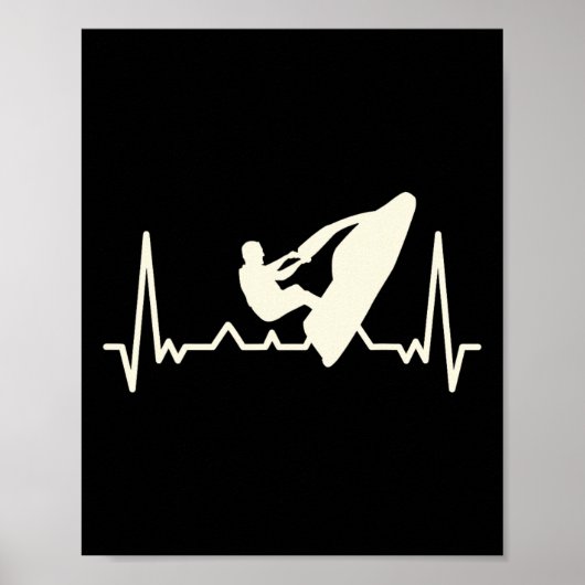 Poster Jet Ski Lover I Heartbeat Jet Ski (Devant)