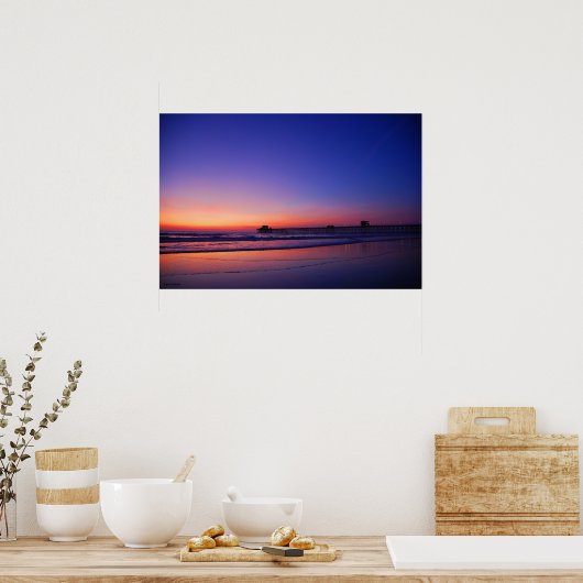 Poster Jetée du coucher du soleil (Cuisine)