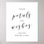 Poster Jeter Les Pétales Souhaite Mariage Confetti Envoye (Devant)