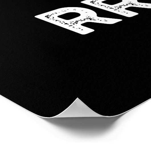 Poster Jeter Un Tambour RRLLRRLL Funny Drummer Pun Dark B (Coin)