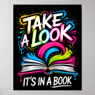 Poster Jetez un œil dans un livre street art team bookwor