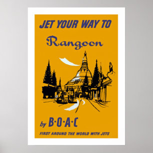 Poster Jetez votre chemin vers Rangoon