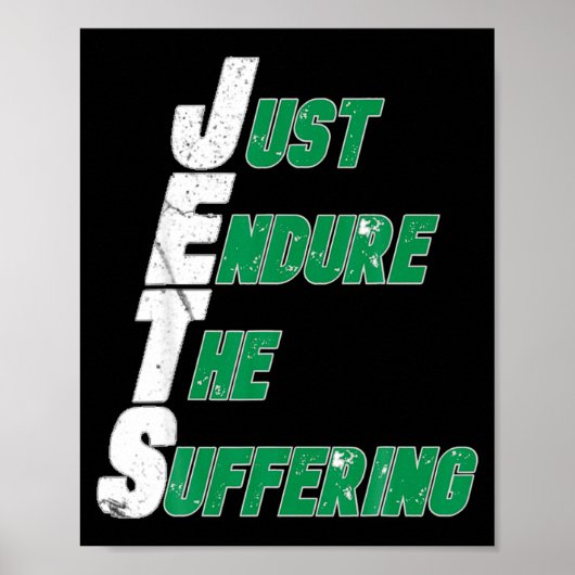 Poster Jets drôles endurent simplement le football souffr (Devant)