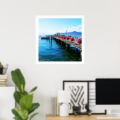 Poster Jetty sur le lac Léman, Suisse (Bureau à domicile)