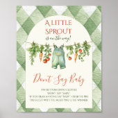 Poster Jeu amusant pour une baby shower rustique et mixte (Devant)