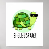 Poster Jeu animal de tortue mûre de coquille (Devant)