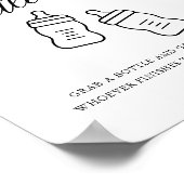 Poster Jeu Baby shower bouteille CALLA (Coin)