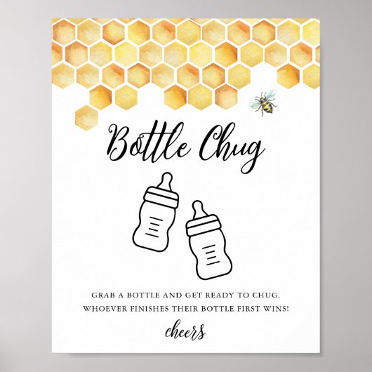 Poster Jeu Baby shower bouteille CALLA (Devant)