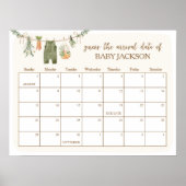 Poster Jeu Calendrier Calendrier de date d'échéance du bé (Devant)