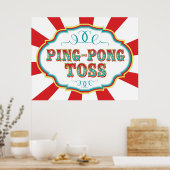 Poster Jeu Carnaval Jeu Ping Pong Toss (Cuisine)