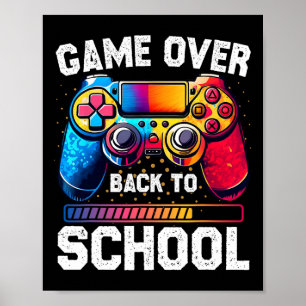 Poster Jeu Coloré Au-Delà À L'École Vidéo Jeu Enfants