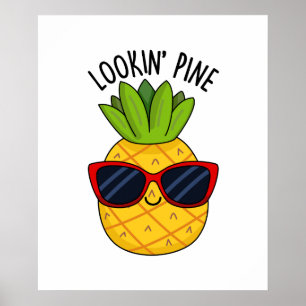 Poster Jeu d'ananas drôle de pin à regarder