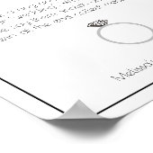 Poster Jeu d'anneau Bachelorette Party Élégant minimalist (Coin)