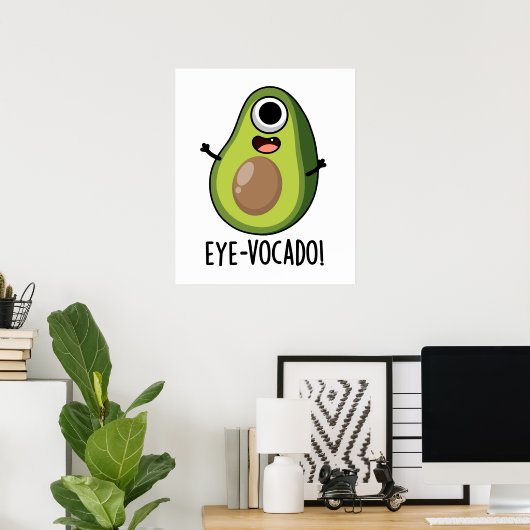 Poster Jeu d'Avocado amusant (Bureau à domicile)