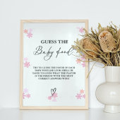 Poster Jeu de Baby shower alimentaire pour bébés