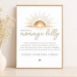 Poster Jeu de Baby Shower au Soleil Quelle est la taille
