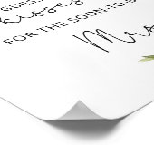 Poster Jeu de baby shower combien de baisers thème floral (Coin)