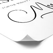 Poster Jeu de Baby Shower Combien de Bisous  (Coin)