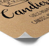 Poster Jeu de Baby Shower Combien de Bonbons Panneau de S (Coin)