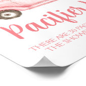 Poster Jeu de Baby shower de chasse à la Citrouille rose (Coin)