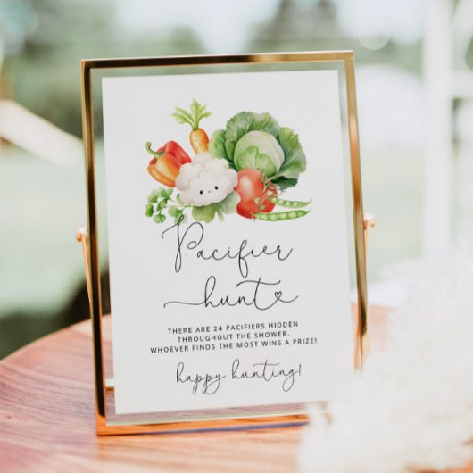 Poster Jeu de baby shower de chasse à la Loupe cultivé lo