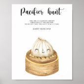 Poster Jeu de baby shower de chasse à la pacifier (Devant)