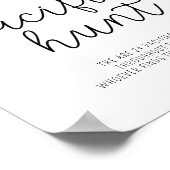 Poster Jeu de baby shower de chasse à la pacifiste (Coin)