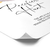 Poster Jeu de baby shower de chasse à la pacifiste citrou (Coin)