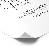 Poster Jeu de baby shower de chasse à la pacifiste feuill (Coin)