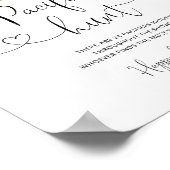 Poster Jeu de baby shower de chasse à l'ours Eucalyptus (Coin)