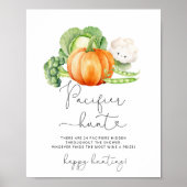 Poster Jeu de baby shower de chasse au Pacifique d'automn (Devant)