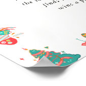 Poster Jeu de Baby shower de chasse de Noël (Coin)