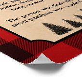 Poster Jeu de Baby shower de chasse Pacifique Lumberjack (Coin)