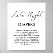 Poster Jeu de Baby shower de couche tard dans la nuit (Devant)