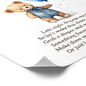 Poster Jeu de Baby shower de garçon Diapers de nuit (Coin)