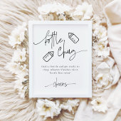 Poster Jeu de Baby shower de la bière à puce EMERY