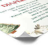 Poster Jeu de Baby shower de Noël "Dernier Night Diapers" (Coin)