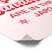 Poster Jeu de Baby shower de Noël rose (Coin)