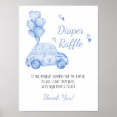 Poster Jeu de Baby shower de voiture Bleu de chaudière Ra (Devant)