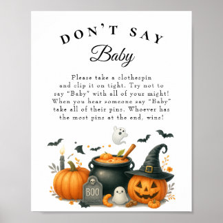 Poster Jeu de Baby shower des Diapeurs de la nuit d'Hallo
