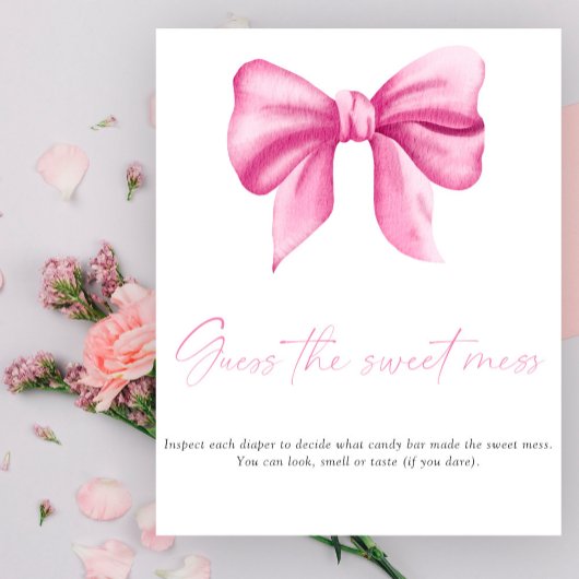 Poster Jeu de baby shower devine le doux désordre